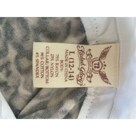 Faded Glory Animal Print Full Collar Lightweight Long Sleeve Blouse Size Large-E - Picture 4 of 8
